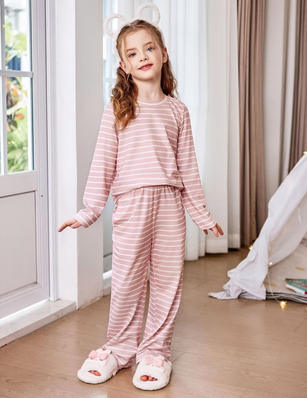 Arshiner Pajamas Set for Girls Long Sleeve & Pants Pjs Soft Lounge Sets