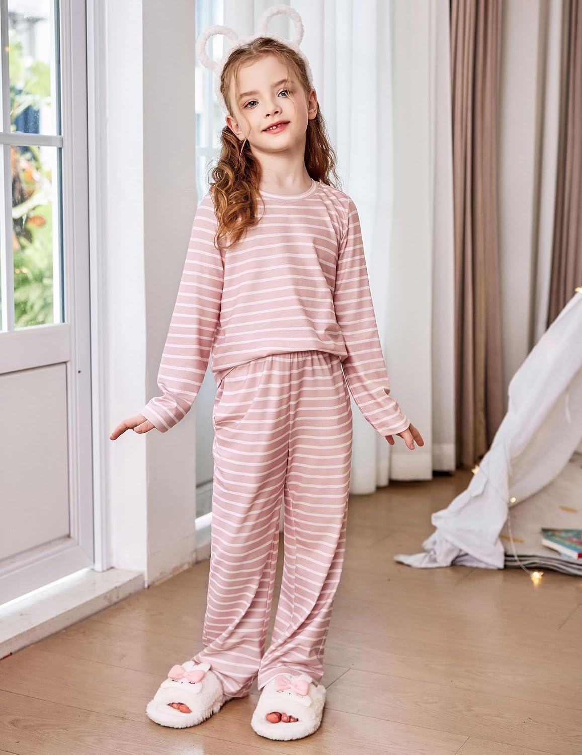 Arshiner Pajamas Set for Girls Long Sleeve & Pants Pjs Soft Lounge Sets