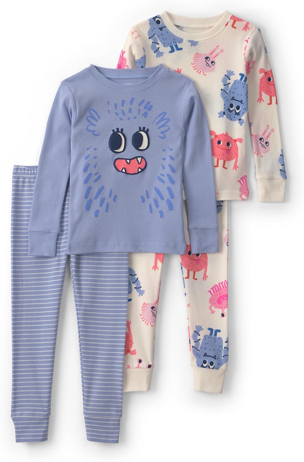 Carter's Girls' 4-piece Tight Fit Cotton Pajama Set