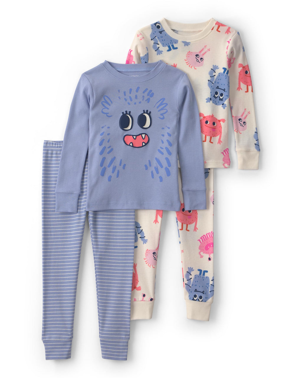 Carter's Girls' 4-piece Tight Fit Cotton Pajama Set