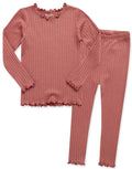 VAENAIT BABY 6M-12Y Infant Kids Toddler Junior Girls Soft Comfy Modal Tencel Shirring Sleepwear Pajamas 2pcs Set