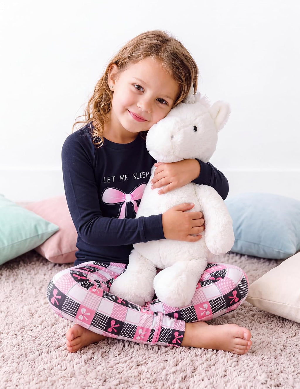 Arshiner Girls Pajamas Long Sleeve Snug Fit Pjs Set Kids Cute Sleepwear