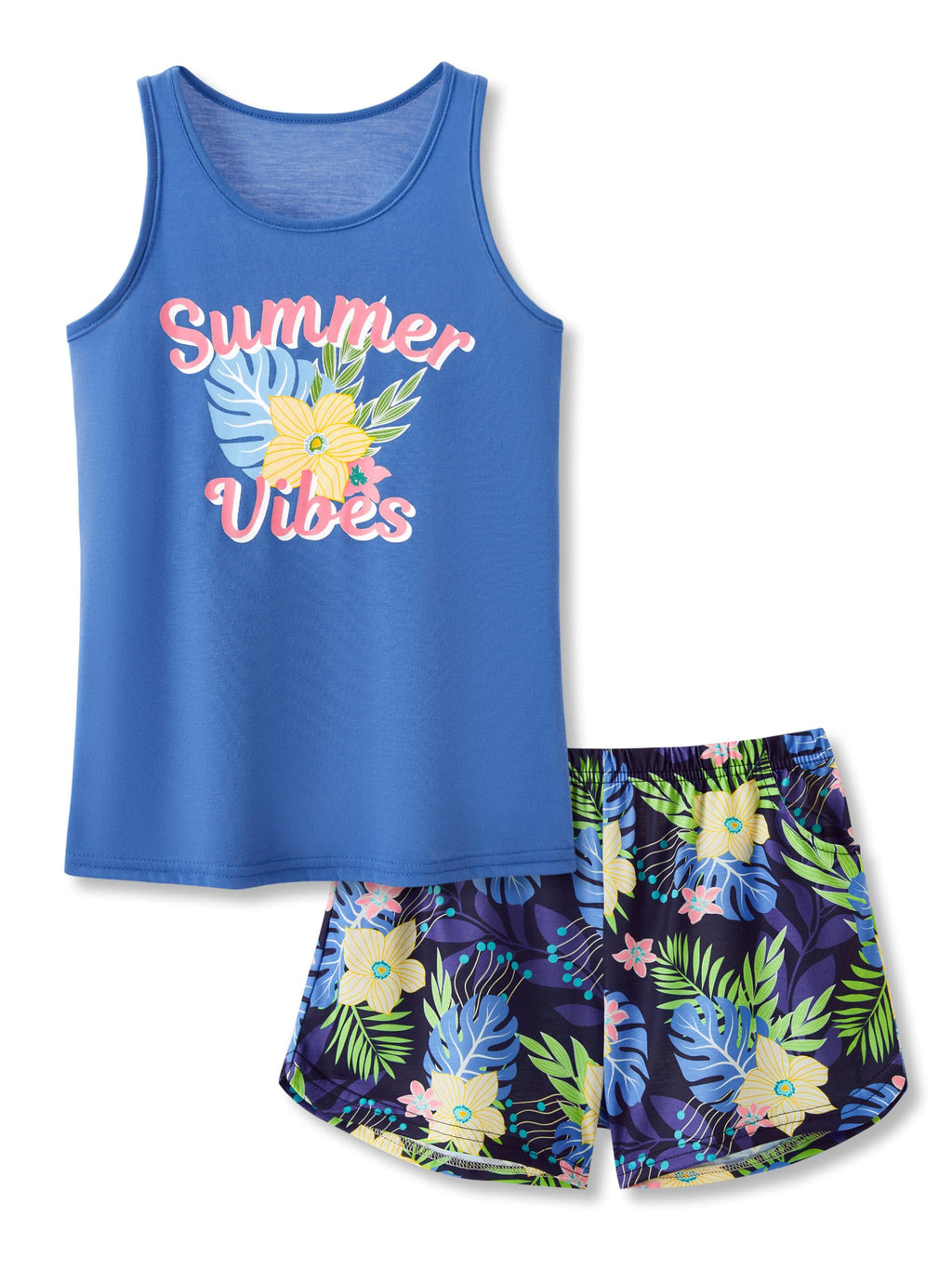 Topgal Little & Big Girls Pajamas Set, Tie-Dye Tank & Shorts, Size 6-18