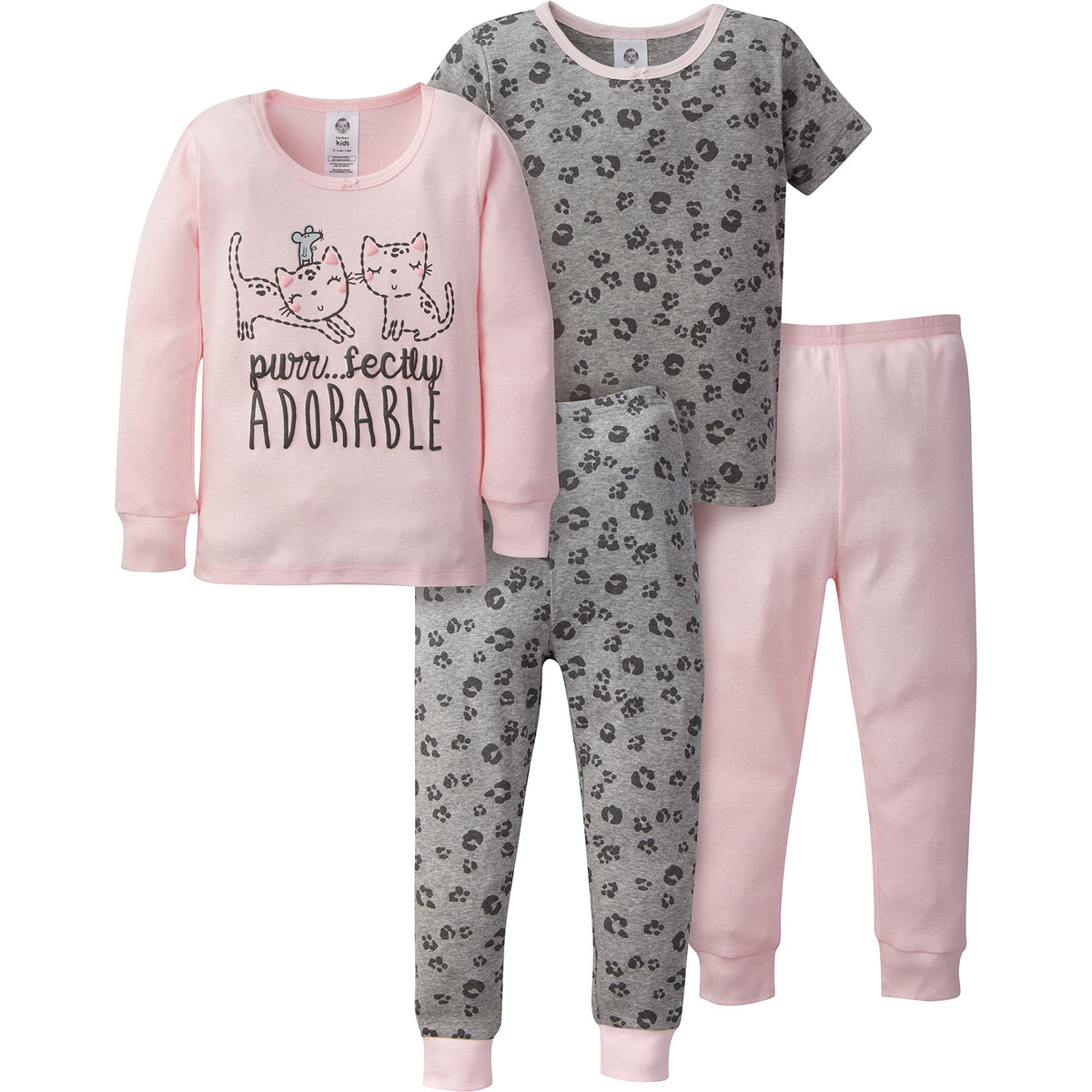 Gerber Baby Girls 4-Piece Pajama Set