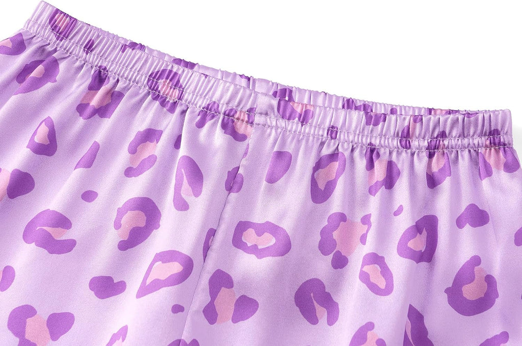 Topgal Girls Silky Satin Pajamas, 2-Piece Tank and Shorts, Sizes 6-16