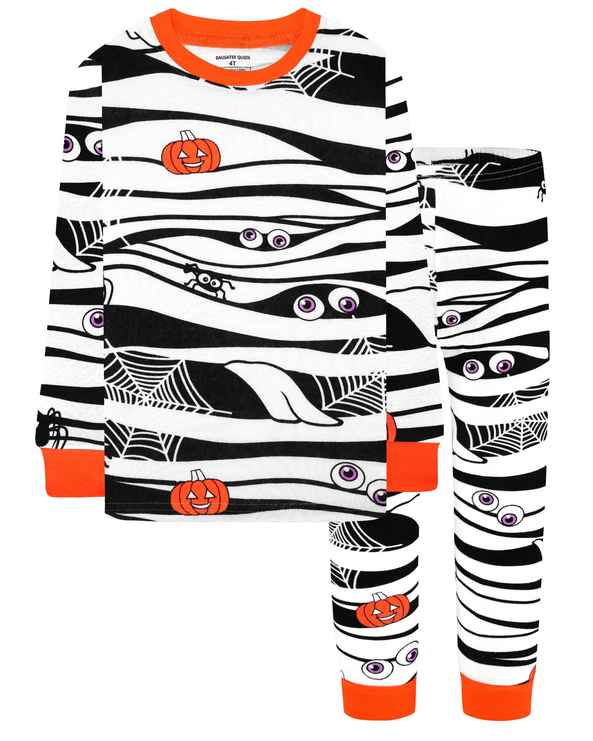 DAUGHTER QUEEN Boys & Girls 100% Cotton Halloween & Christmas PJS 18M-12Y