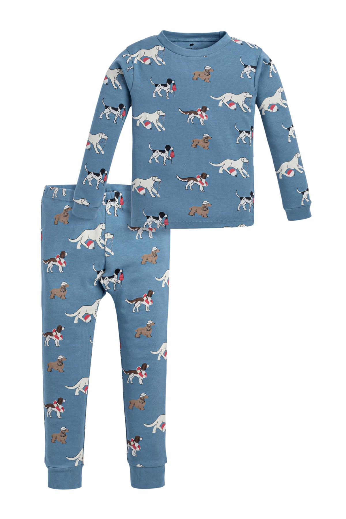 monica + andy Toddler & Kids Two Piece Pajama Set, 100% Organic Cotton Clothes for Boys & Girls, Children PJs