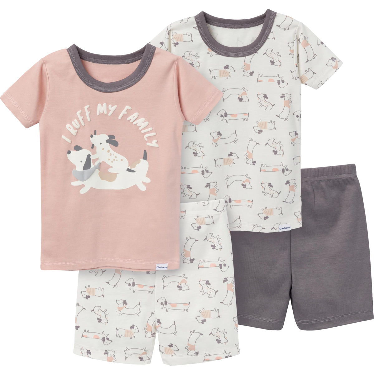 Gerber Baby Girls 4-Piece Pajama Set
