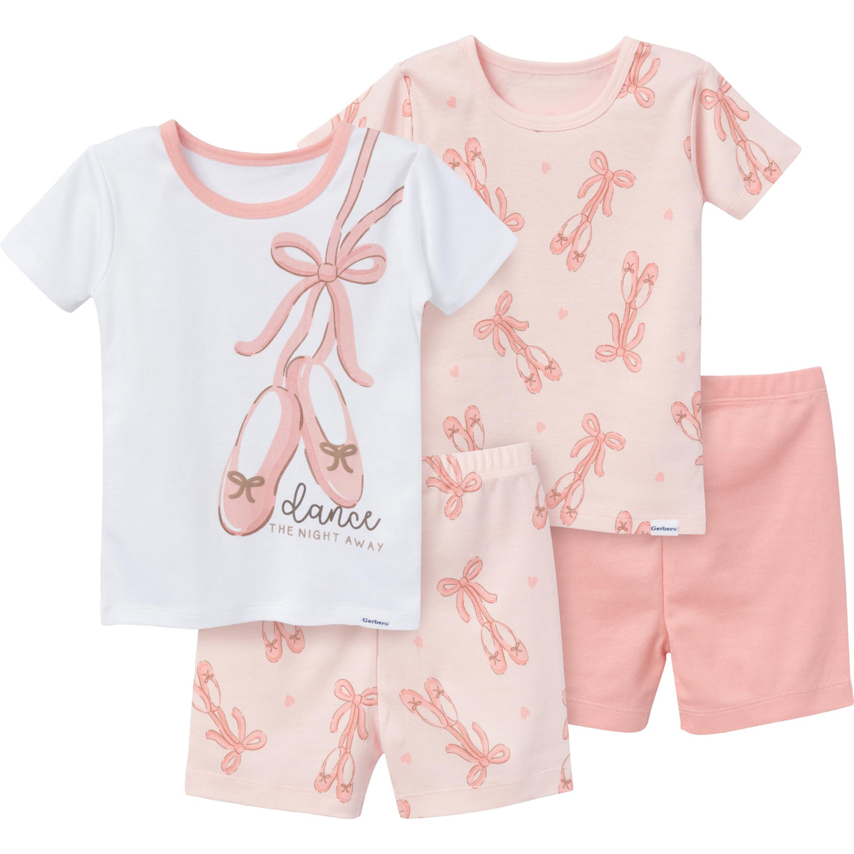 Gerber Baby Girls 4-Piece Pajama Set