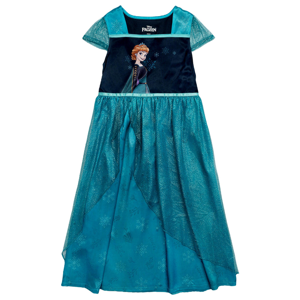 Disney Girls' Frozen Princess Dress Nightgown, Fantasy Gown