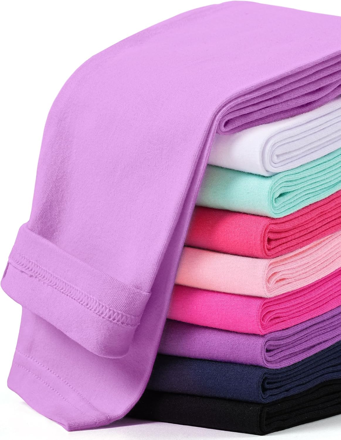 4 Pack Toddler Girl Leggings Girls Cotton Basic Solid Color Pants