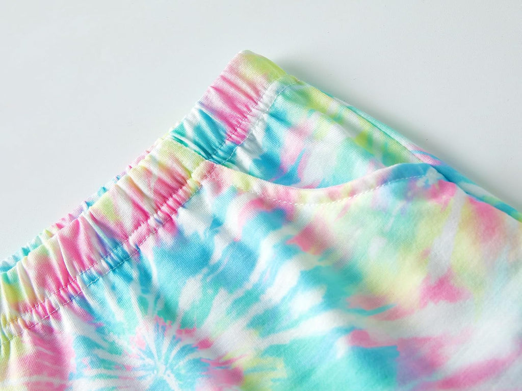 Topgal Little & Big Girls Pajamas Set, Tie-Dye Tank & Shorts, Size 6-18