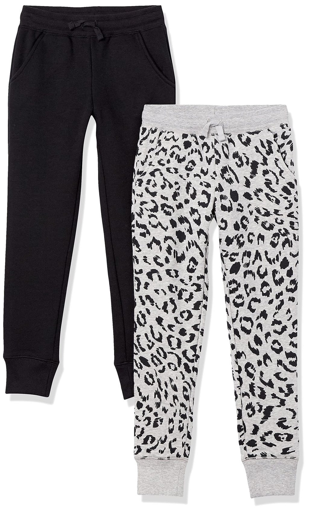 Amazon Essentials Girls and Toddlers' Jogger Sweatpants with Elastic Waist and Drawstring, Multipacks