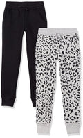 Amazon Essentials Girls and Toddlers' Jogger Sweatpants with Elastic Waist and Drawstring, Multipacks