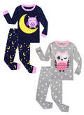 Family Feeling Kids & Toddler Girls Boys Pajamas 2 Piece Pjs Set 100% Cotton Sleepwear