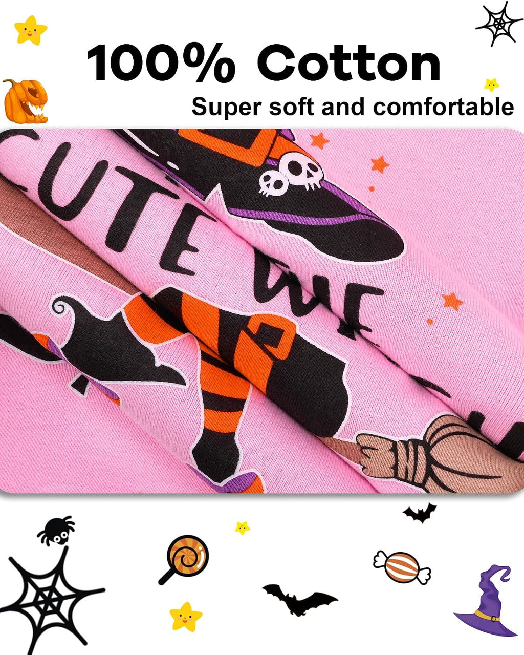 DAUGHTER QUEEN Boys & Girls 100% Cotton Halloween & Christmas PJS 18M-12Y