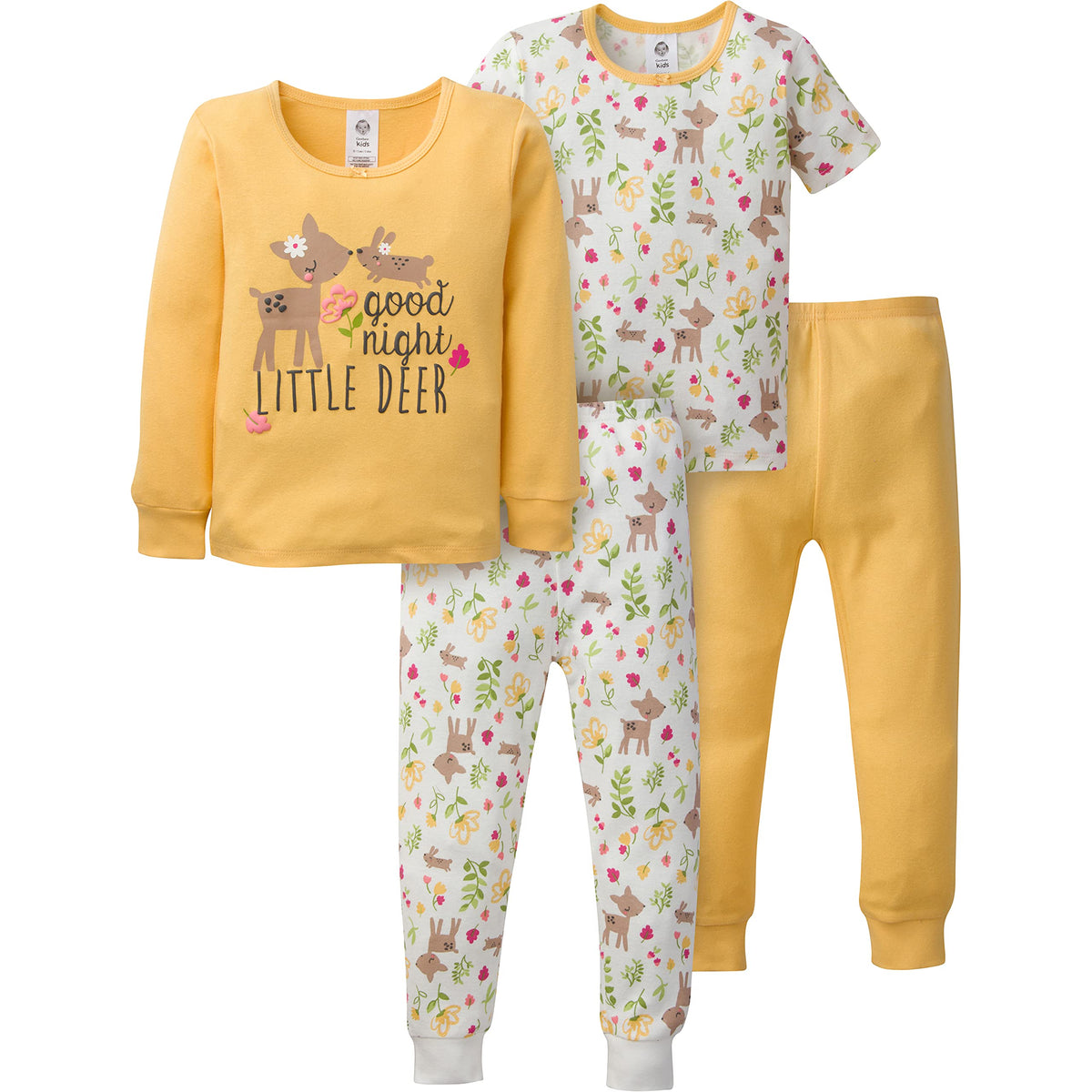 Gerber Baby Girls 4-Piece Pajama Set