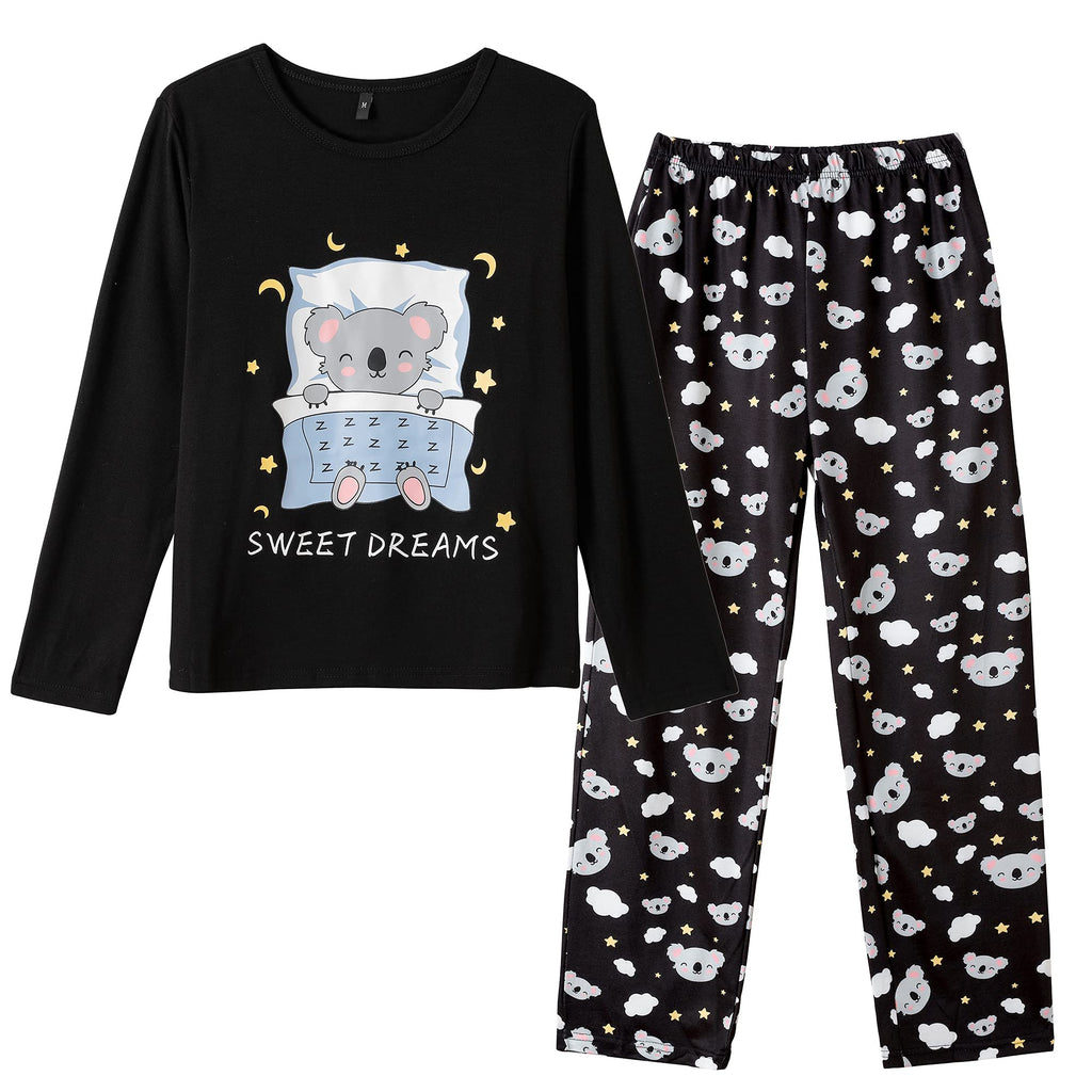 Vopmocld Big Girls Winter Long Sleeve Pajamas 2PCS Cotton Blend Sleepwear