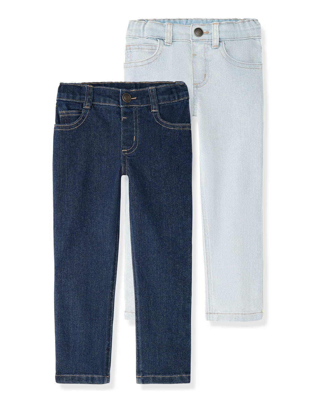 Garanimals Baby & Toddler Unisex Straight-Leg Jean, Size 0-6 Years, 2-Pack