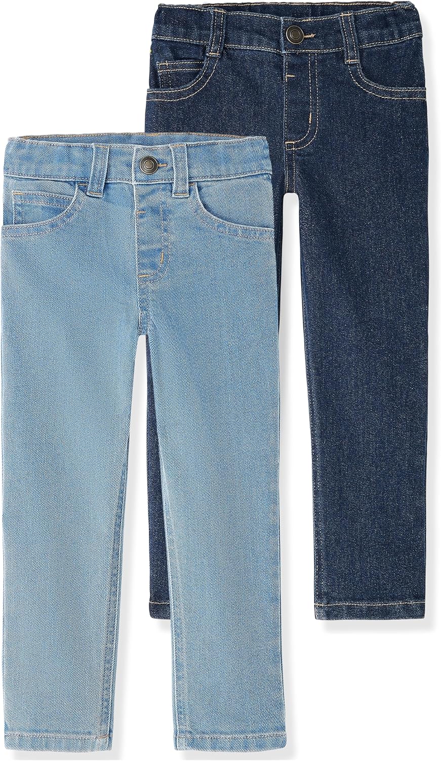 Garanimals Baby & Toddler Unisex Straight-Leg Jean, Size 0-6 Years, 2-Pack