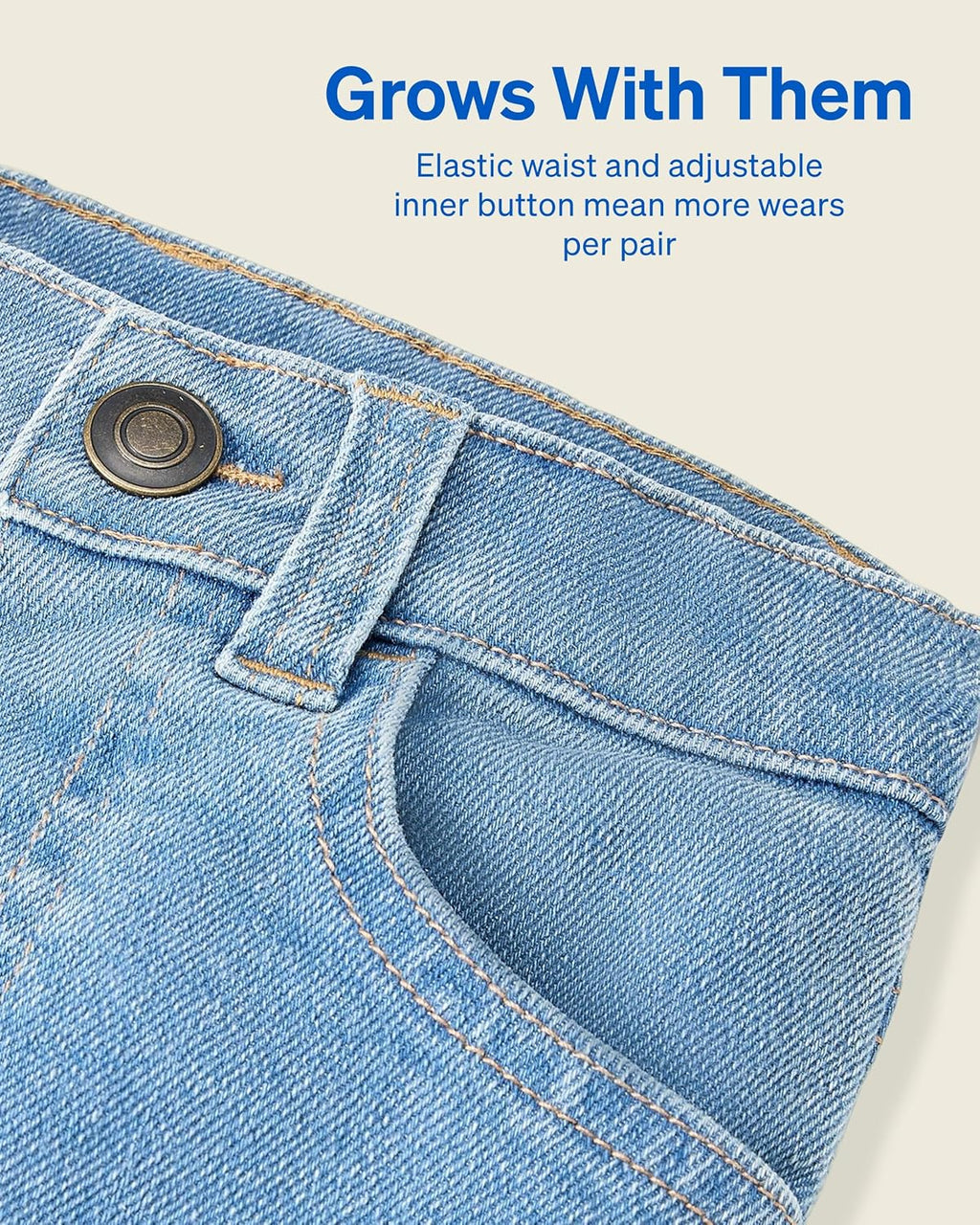 Garanimals Baby & Toddler Unisex Straight-Leg Jean, Size 0-6 Years, 2-Pack