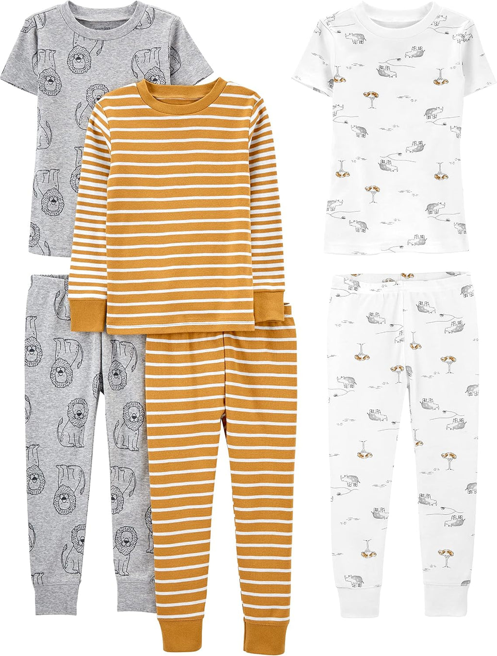 Simple Joys by Carter's Girls 6-piece Snug Fit Cotton Pajama Set