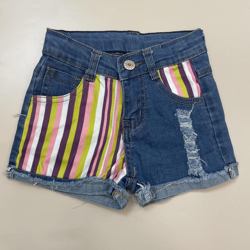 Girl Summer Denim Shorts Leopard Summer Bottom Adjustable Waist