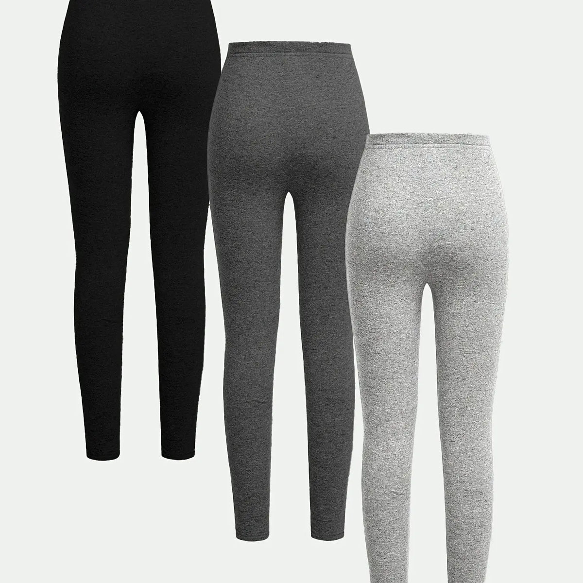 3 Piece Set Girls Solid Heart Pattern Casual Print Pants, All-Season Wear, Suitable for Ages 3+, Slim-Fitting, Comfortable Bottoms